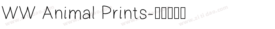 WW Animal Prints字体转换